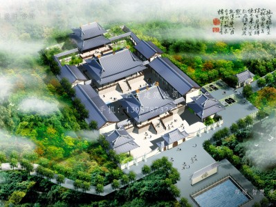 泗县依云寺建筑规划设计图
