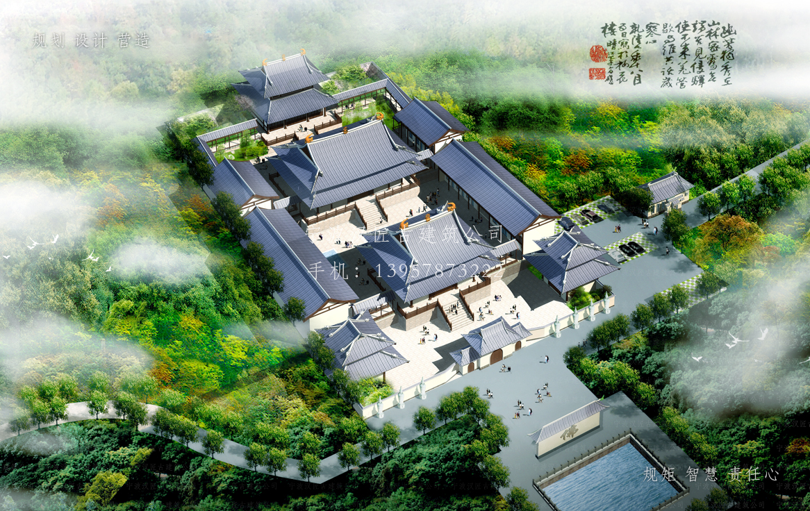 泗县依云寺建筑规划设计图